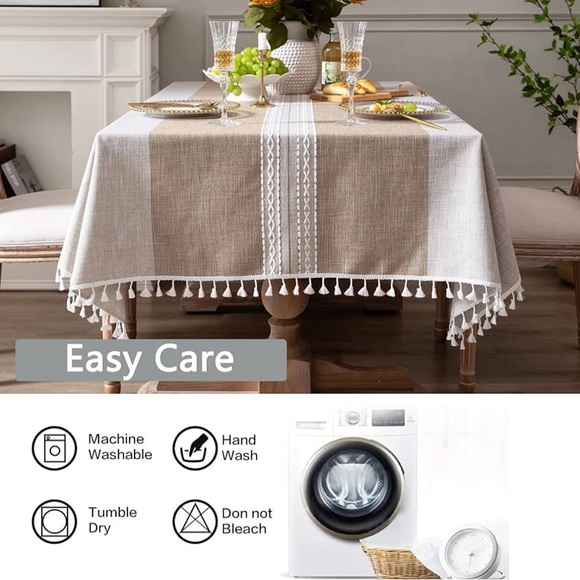 Beautiful Embroidered Rectangular Table Cloth - Picture 5 of 6